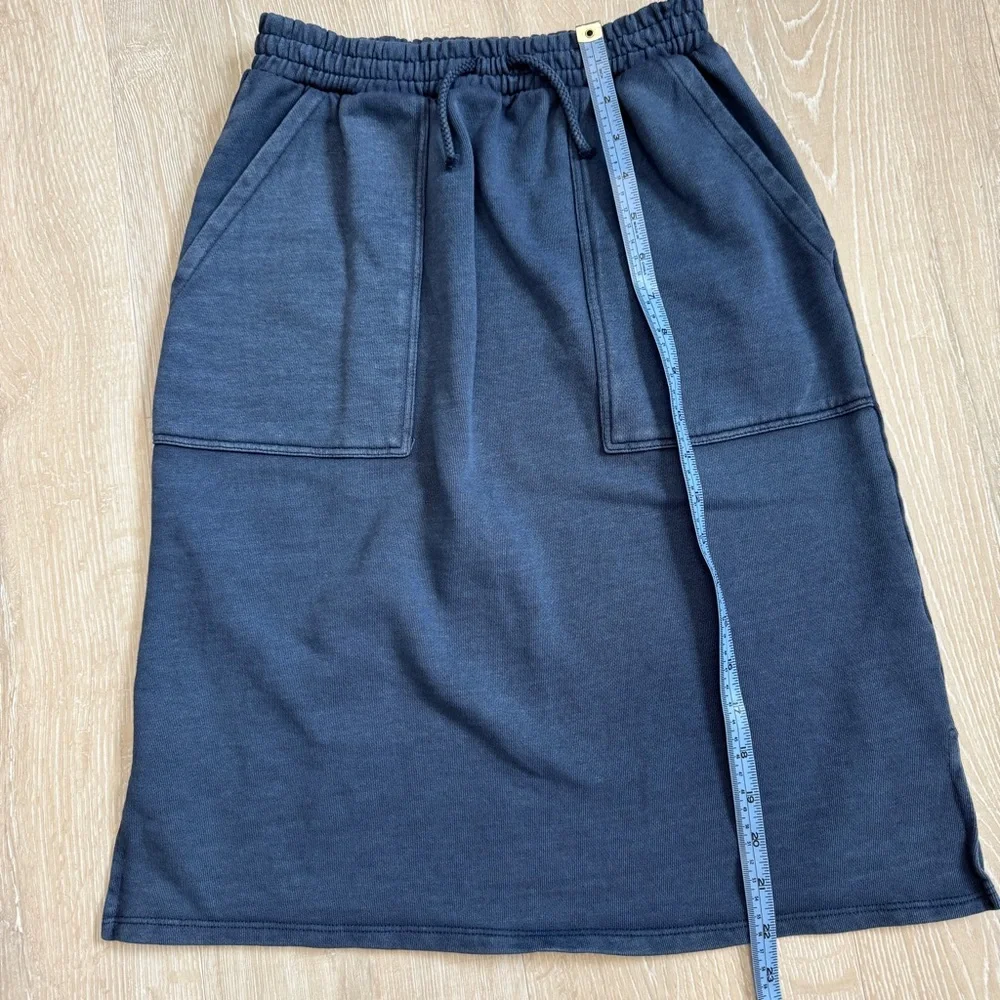 Zara Girls Sweatshirt Material Midi Skirt for Monochrome Look Blue Size 13-14
